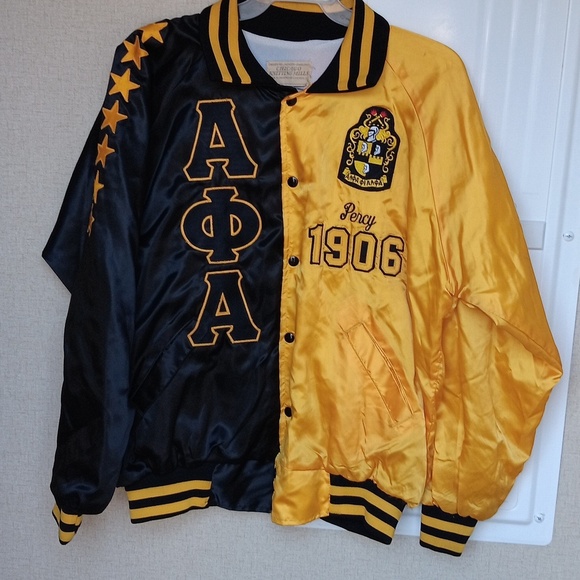 Vintage Alpha Old Gold Bomber Jacket Chicago knitting mills - Picture 2 of 11